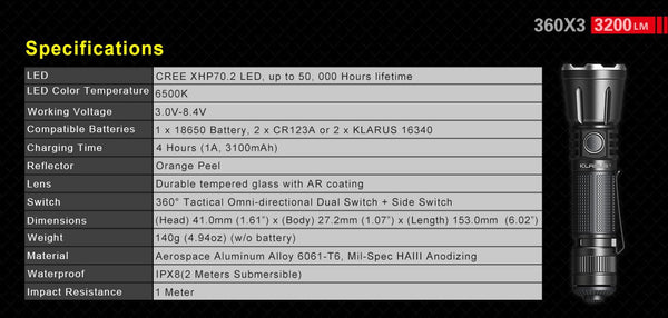 Klarus 360X3vn Last Discontinued Run