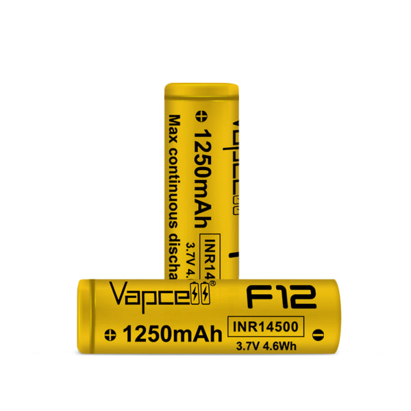 Vapcell  F12 High Drain 14500 1250mAh 3A Unprotected