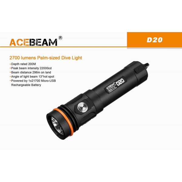 Acebeam D20 Diving Light